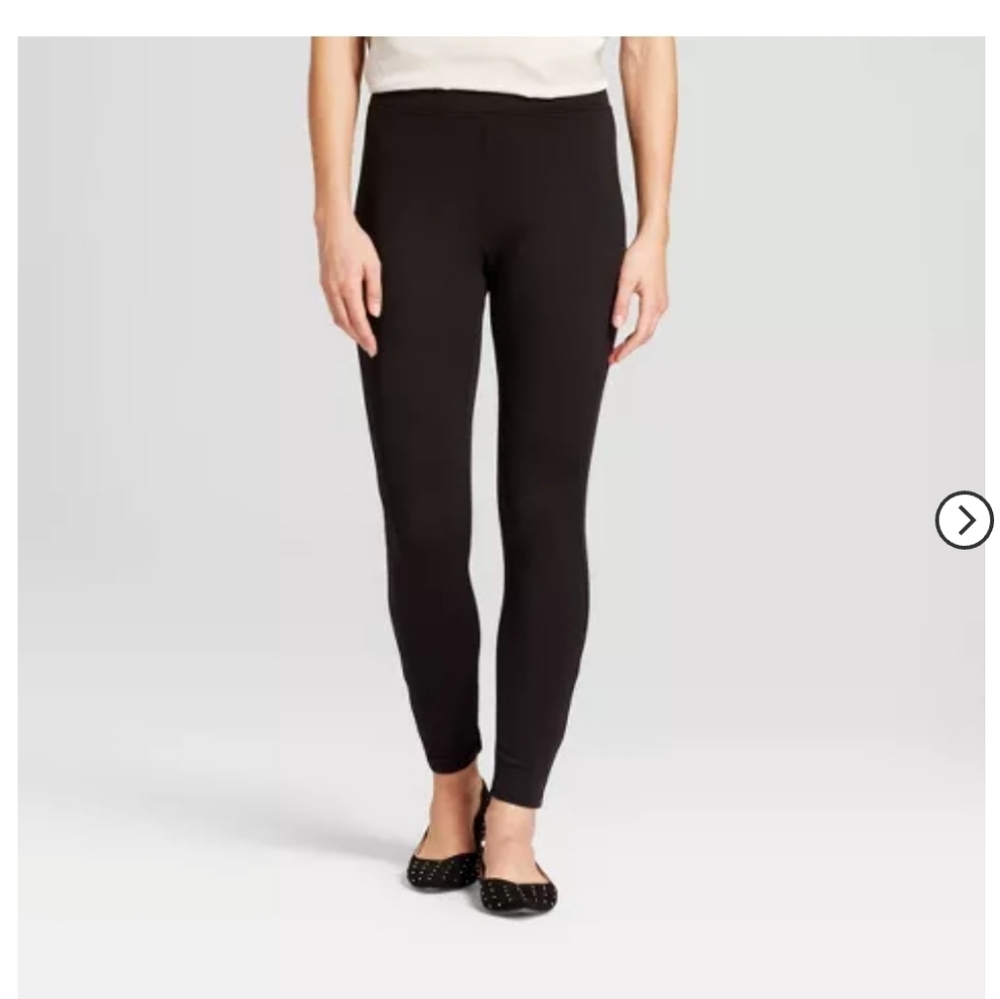 A New Day Black‎ Front Seam Ponte Leggings Ankle Pants Size 2
